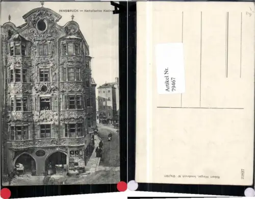 79467,Innsbruck Katholisches Kasino Strassenansicht 1911