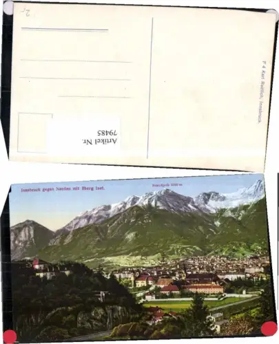 79485,Innsbruck gegen Norden Berg Isel Redlich F4