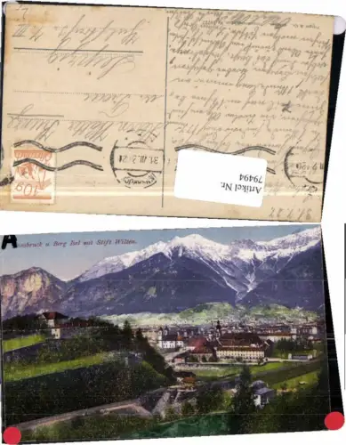 79494,Innsbruck Berg Isel Stift Wilten Purger Co 10777