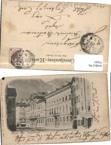 79501,Gruss aus Innsbruck K.K. Post Landhaus pub O. Hayd 6382