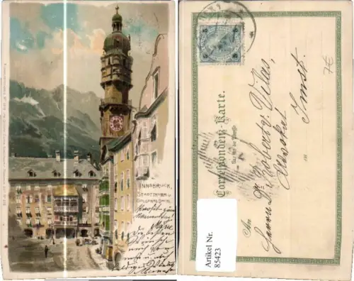 85423,Zieher Litho 1218 Innsbruck Goldenes Dachl