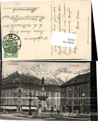 85428,Innsbruck Rudolfsbrunnen Brunnen 1908 Stengel
