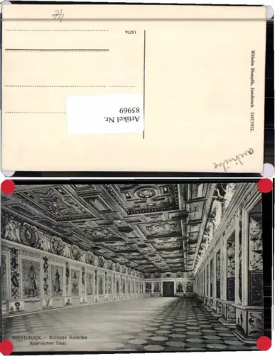 85969,Innsbruck Schloss Amras Ambras Spanischer Saal