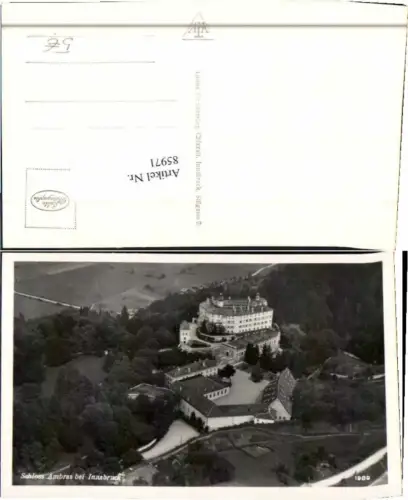 85971,Fliegeraufnahme Schloss Amras Ambras b. Innsbruck