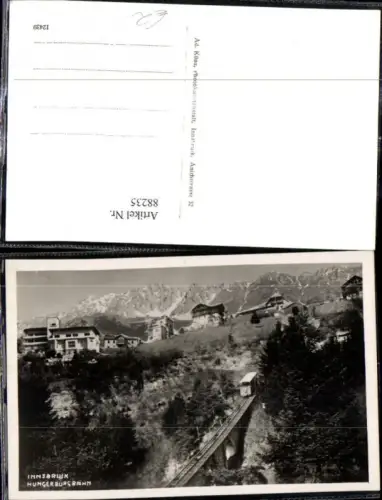 88235,Foto Ak Innsbruck Hungerburgbahn Bergbahn