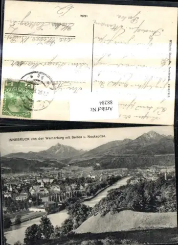 88284,Innsbruck v. d. Weiherburg m. Serles u. Nockspitze
