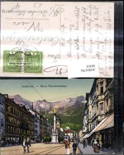 88418,Innsbruck Maria Theresienstrasse Annasäule Strassenbahn