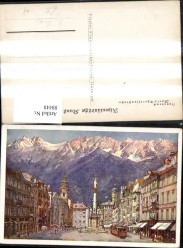 88448,Künstler Ak A. Ruep Innsbruck Maria Theresienstrasse
