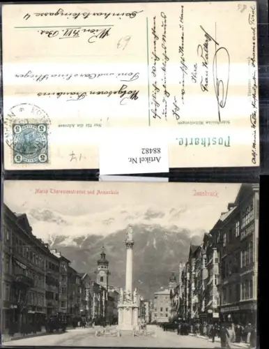 88482,Innsbruck Maria Theresienstrasse m. Annasäule