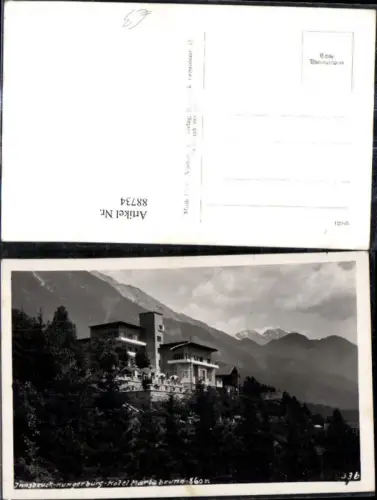88734,Foto Ak Innsbruck Hungerburg Hotel Mariabrunn