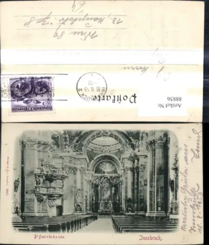 88856,Innsbruck Pfarrkirche Innenansicht Altar Kirche pub Stengel Co 3917