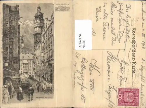 94281,Innsbruck Herzog Friedrich Str m. Stadtthurm