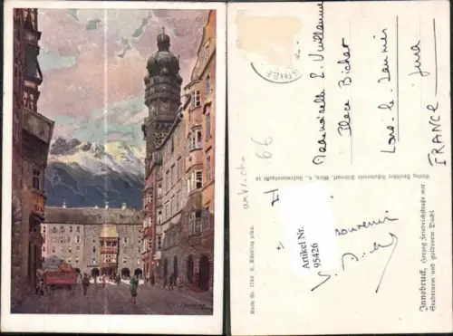 95426,Schulverein 1743 L. Scheiring Innsbruck Stadtturm