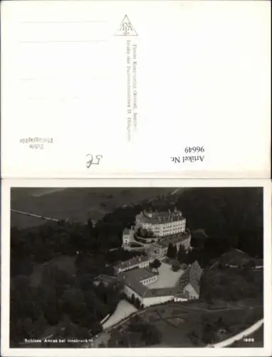 96649,Fliegeraufnahme Schloss Amras b. Innsbruck