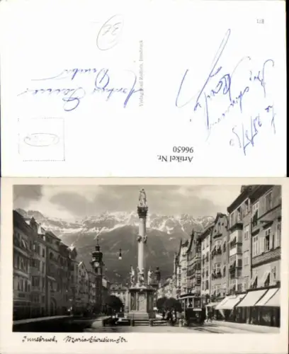 96650,Innsbruck M. Theresienstr Strassenbahn Mühlau 34