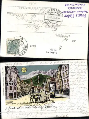 101774,Innsbruck Juxkarte Spruch Gasthaus Breinössl Breinößl Franz Hofer