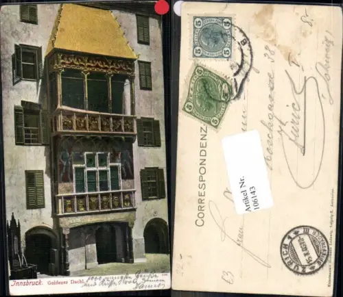 106143,Innsbruck Goldenes Dachl 1905