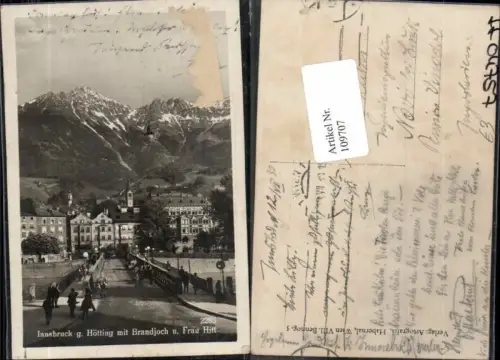 109707,Innsbruck Hötting m. Brücke Leute