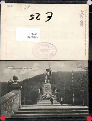109713,Innsbruck Andreas Hofer Denkmal Berg Isel m. Leute
