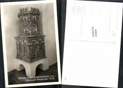 109849,Tiroler Volkskunstmuseum Innsbruck Nonsberger Majolikaofen