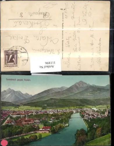 111896,Innsbruck gegen Süden 1925