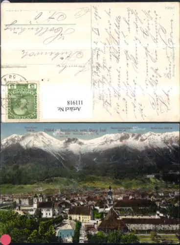 111918,Innsbruck vom Berg Isel 1916