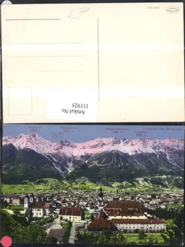 111925,Innsbruck Totale Gipfelkarte