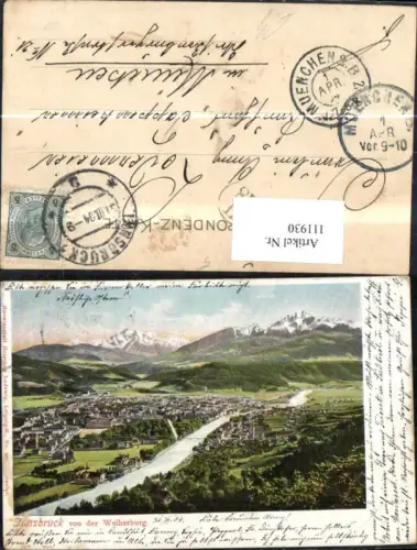 111930,Innsbruck v. d. Weiherburg 1904