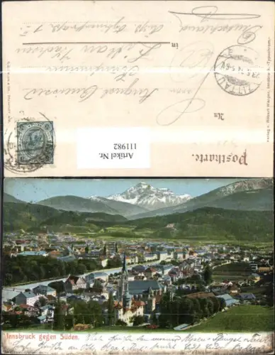 111982,Innsbruck gegen Süden 1904