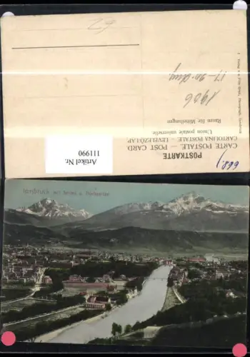111990,Innsbruck m. Serles u. Nockspitze 1906