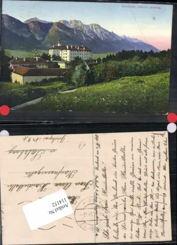 114152,Innsbruck Schloss Amras Ambras Wiesenpartie 1940