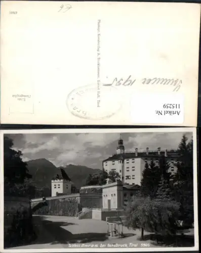 115259,Innsbruck Stadt Schloss Amras Ambras Strassenansicht 1935