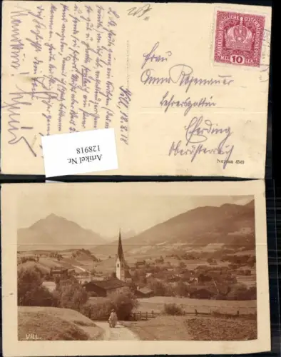 128918,Innsbruck FotoAK Vill Wegpartie 1918