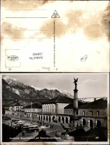 128943,Innsbruck bahnhof m. Brunnen Hauptbahnhof