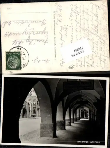 128944,Innsbruck Altstadt Arkaden 1940 Detailansicht