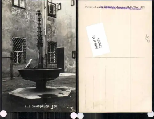 129375,Innsbruck FotoAK Brunnen pub Stockhammer Nr 838