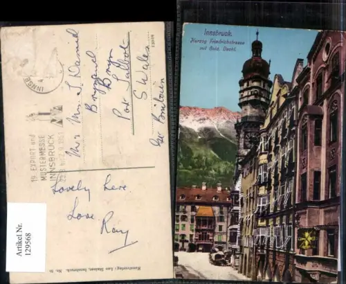 129568,Innsbruck AK Herzg Friedrichstrasse Stempel Export und Mustermesse Messe 1951