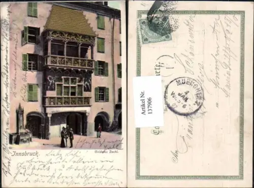 137906,Innsbruck Goldenes Dachl Präge 1900