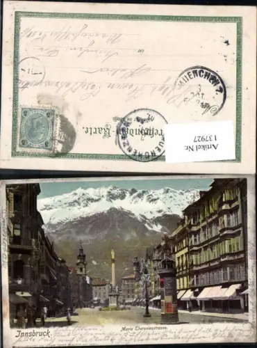137927,Litho Innsbruck Maria Theresienstrasse Litfaßsäule