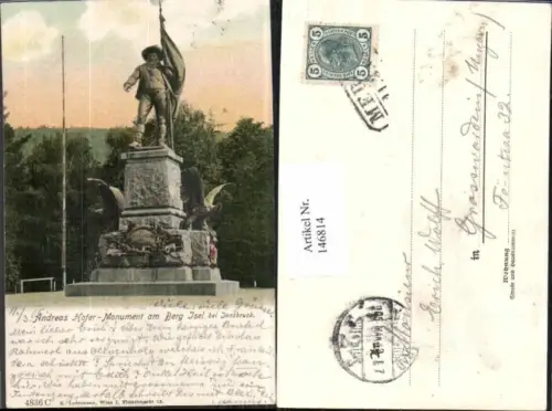 146814,Innsbruck Berg Isel Andreas Hofer Monument 1900