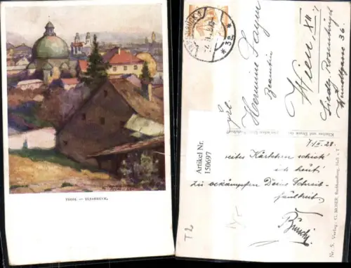 150697,Künstler Ak Innsbruck Ansicht
