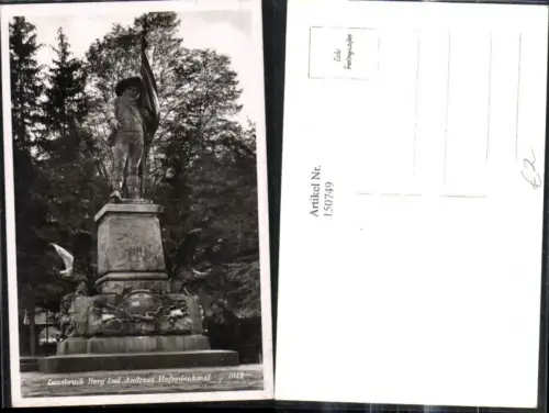 150749,Foto Ak Innsbruck Berg Isel Andreas Hofer Denkmal Statue