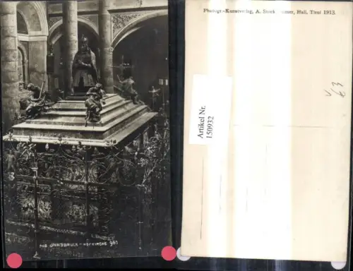 150932,Foto Ak Innsbruck Hofkirche Innenansicht m. Statuen Grab pub A. Stockhammer 961
