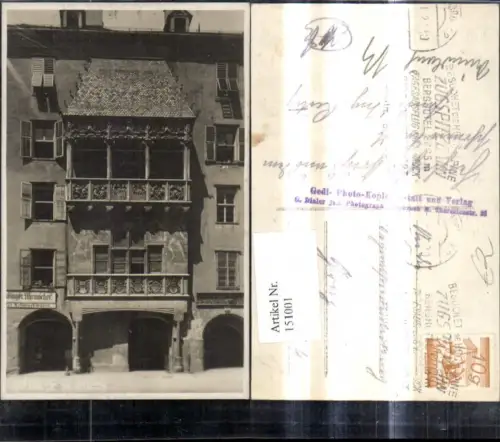 151001,Foto Ak Innsbruck Goldenes Dachl