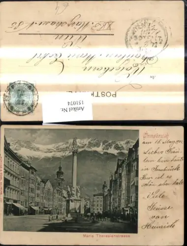 151074,Innsbruck Maria Theresienstraße Annasäule Nordkette Passepartout