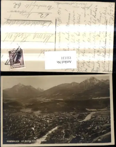 151131,Foto Ak Innsbruck m. Serles u. Nockspitze