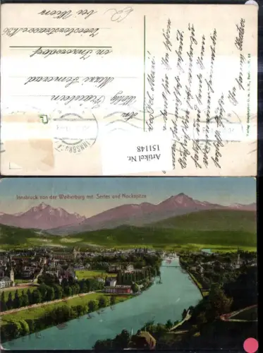 151148,Innsbruck v. d. Weiherburg m. Serles u. Nockspitze