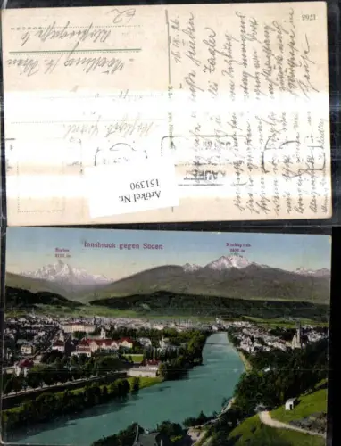 151390,Innsbruck geg. Süden Gipfelkarte