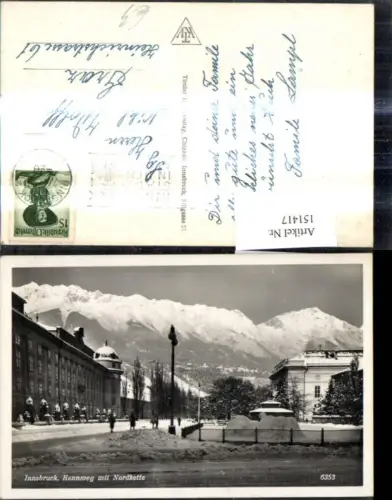 151417,Innsbruck Rennweg m. Nordkette Winteransicht