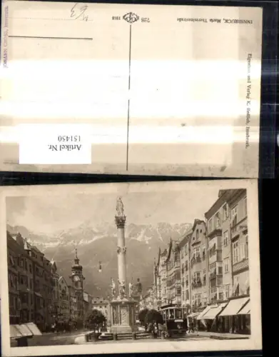 151450,Innsbruck Maria Theresienstraße Annasäule Strassenbahn Linie 2